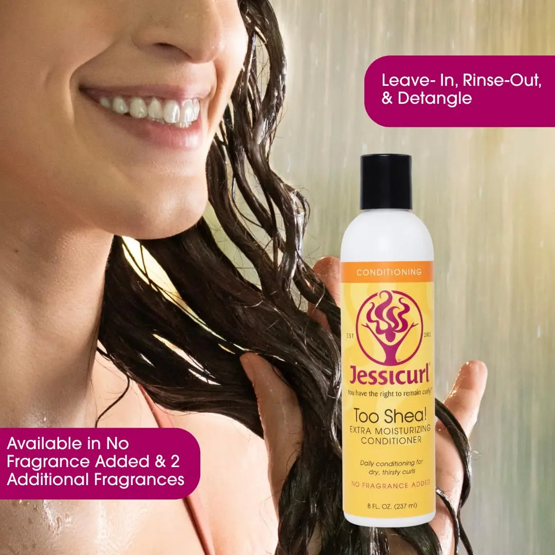 Jessicurl Too Shea! Extra Moisturizing Conditioner for Curly Hair, Citrus Lavender, 8 Fl Oz | Deep Moisture & Anti Frizz - view 4