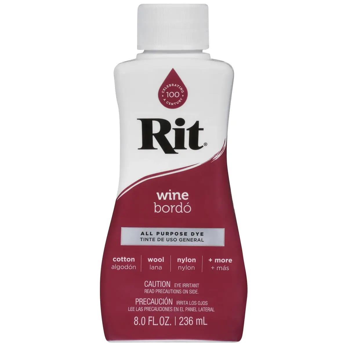 Rit All-Purpose Liquid Fabric Dye - Vibrant Wine Colour (8 Fl Oz) - main product image