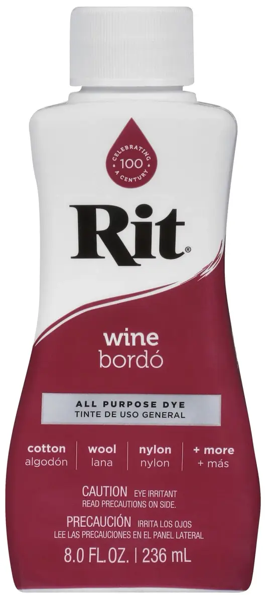 Rit All-Purpose Liquid Fabric Dye - Vibrant Wine Colour (8 Fl Oz) - main product image