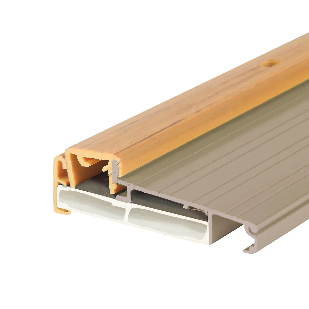 M-D Building Aluminum Thermal Break Threshold, Satin Nickel, 36in | Insulates & Seals Cold, Drafts, Dust - view 3
