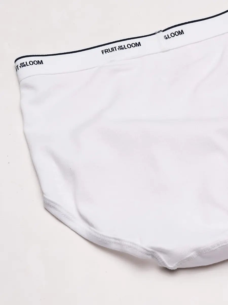 Fruit of the Loom Men's Brief 3 Pack | Full Coverage, Moisture Wicking & Odor Control, Tag Free, White, Medium - view 5