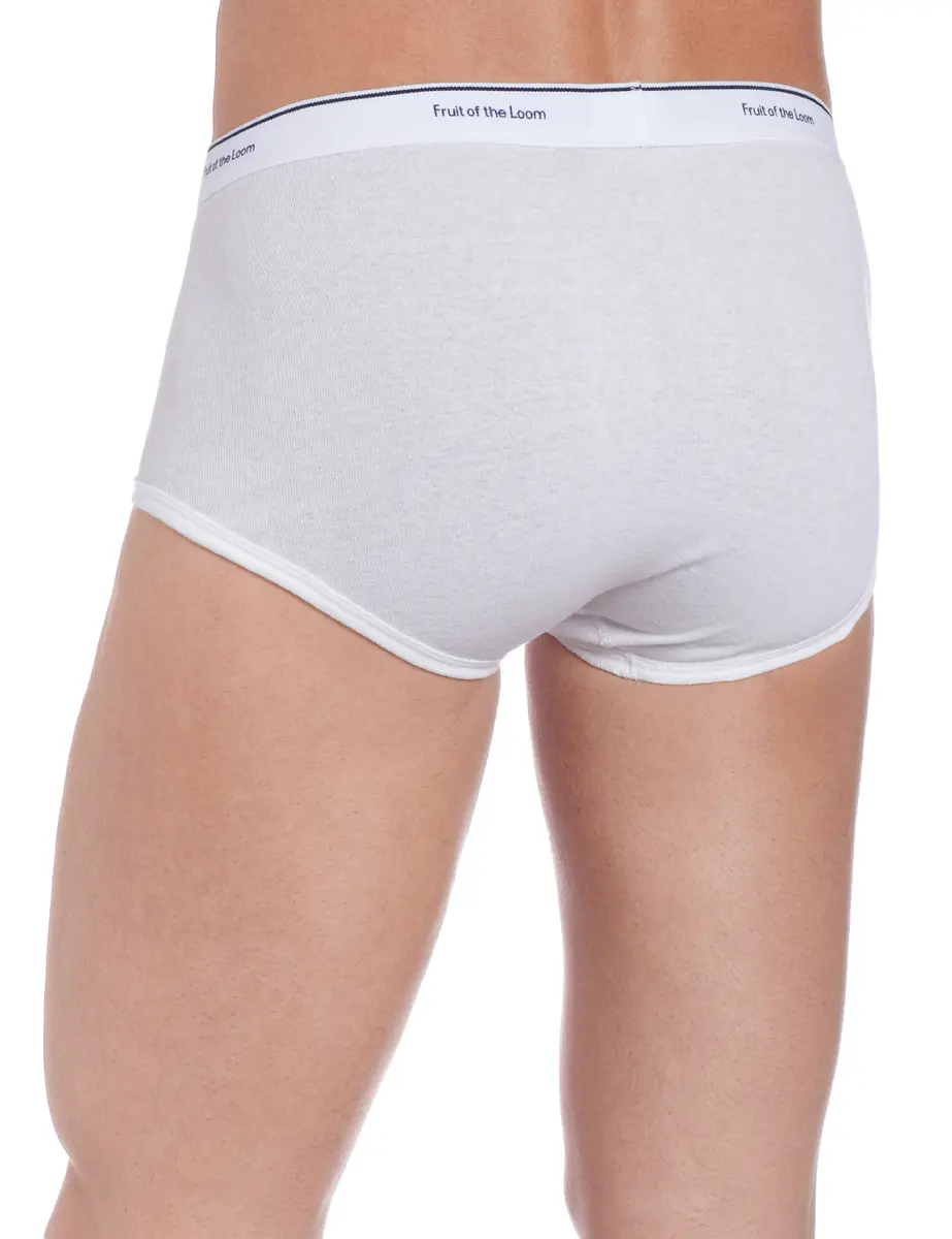 Fruit of the Loom Men's Brief 3 Pack | Full Coverage, Moisture Wicking & Odor Control, Tag Free, White, Medium - view 2