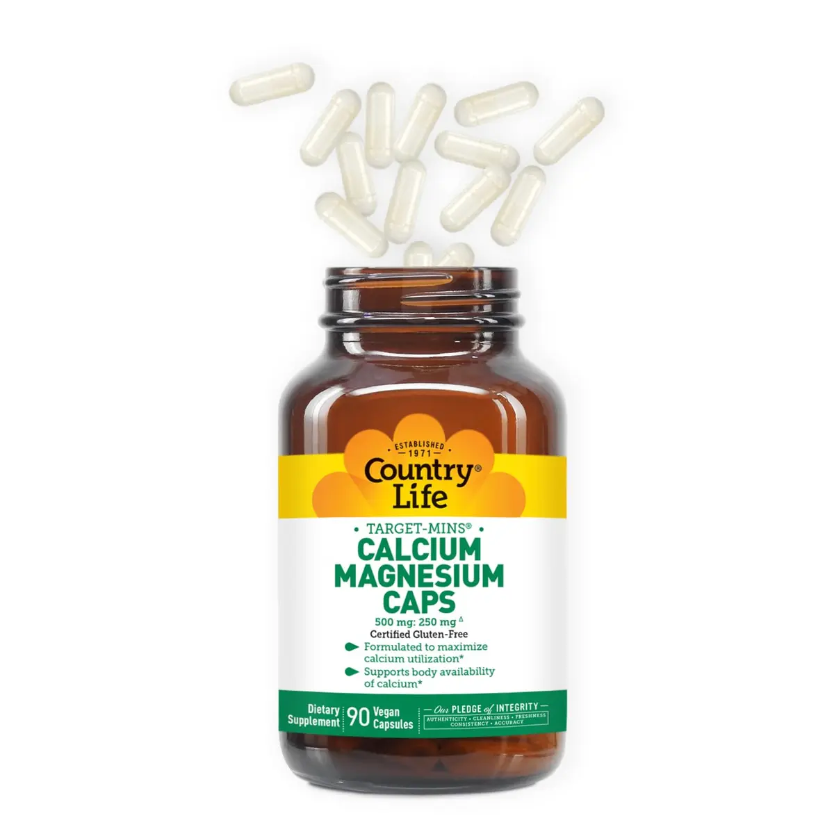 Country Life Target-Mins Calcium Magnesium Complex 90 Capsules | Supports Bone & Muscle Health - view 6