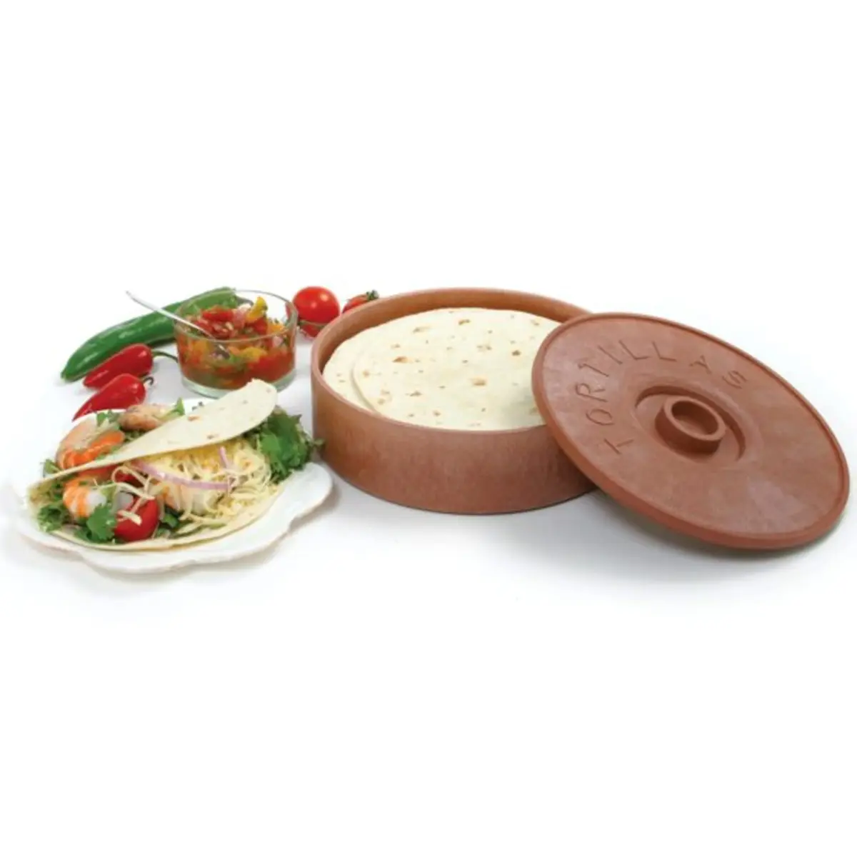 Norpro Insulated Tortilla & Pancake Warmer Server 21.5cm (8.5") | Keeps Food Warm, Soft & Fresh - view 4
