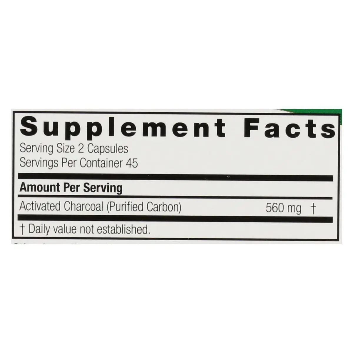 Nature's Answer Activated Charcoal Vegetarian Capsules | Detox & Waste Elimination (100 words) - view 2