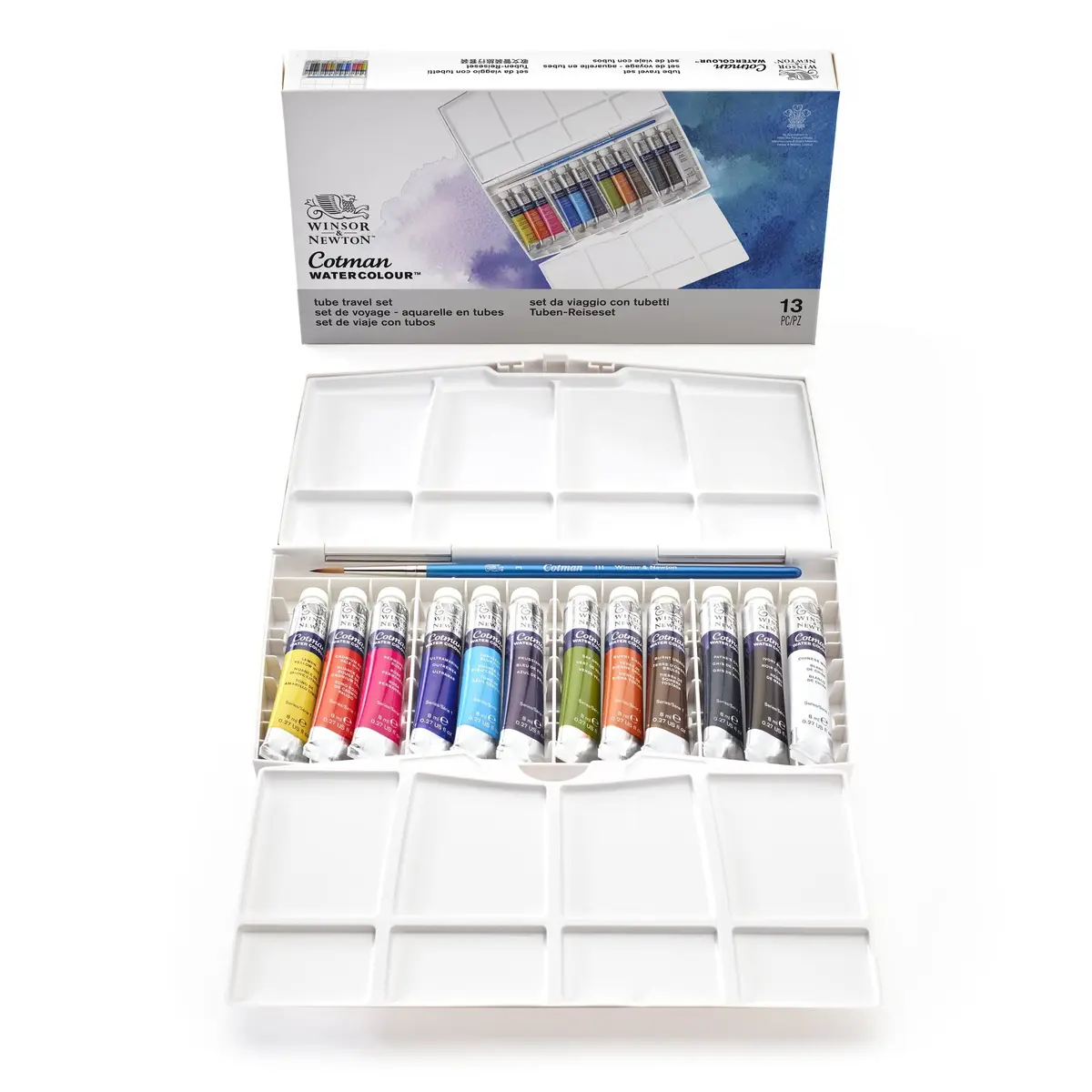 Winsor & Newton Cotman Watercolor Paint Set, 12 x 8ml Tube Travel Set | Professional Grade Paint with Excellent Tinting Strength - main product image