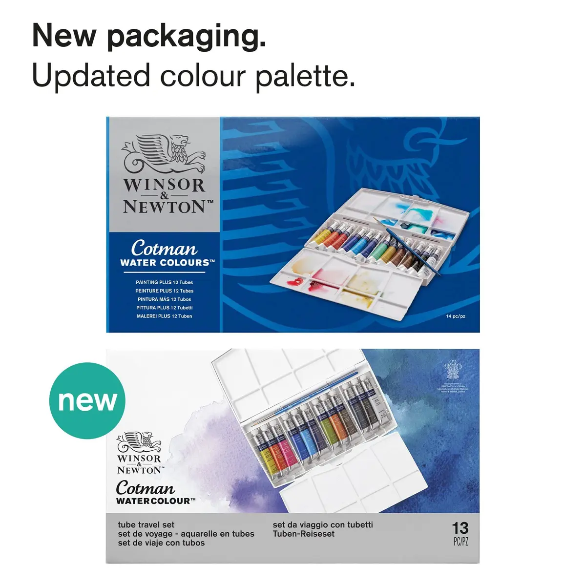 Winsor & Newton Cotman Watercolor Paint Set, 12 x 8ml Tube Travel Set | Professional Grade Paint with Excellent Tinting Strength - view 2
