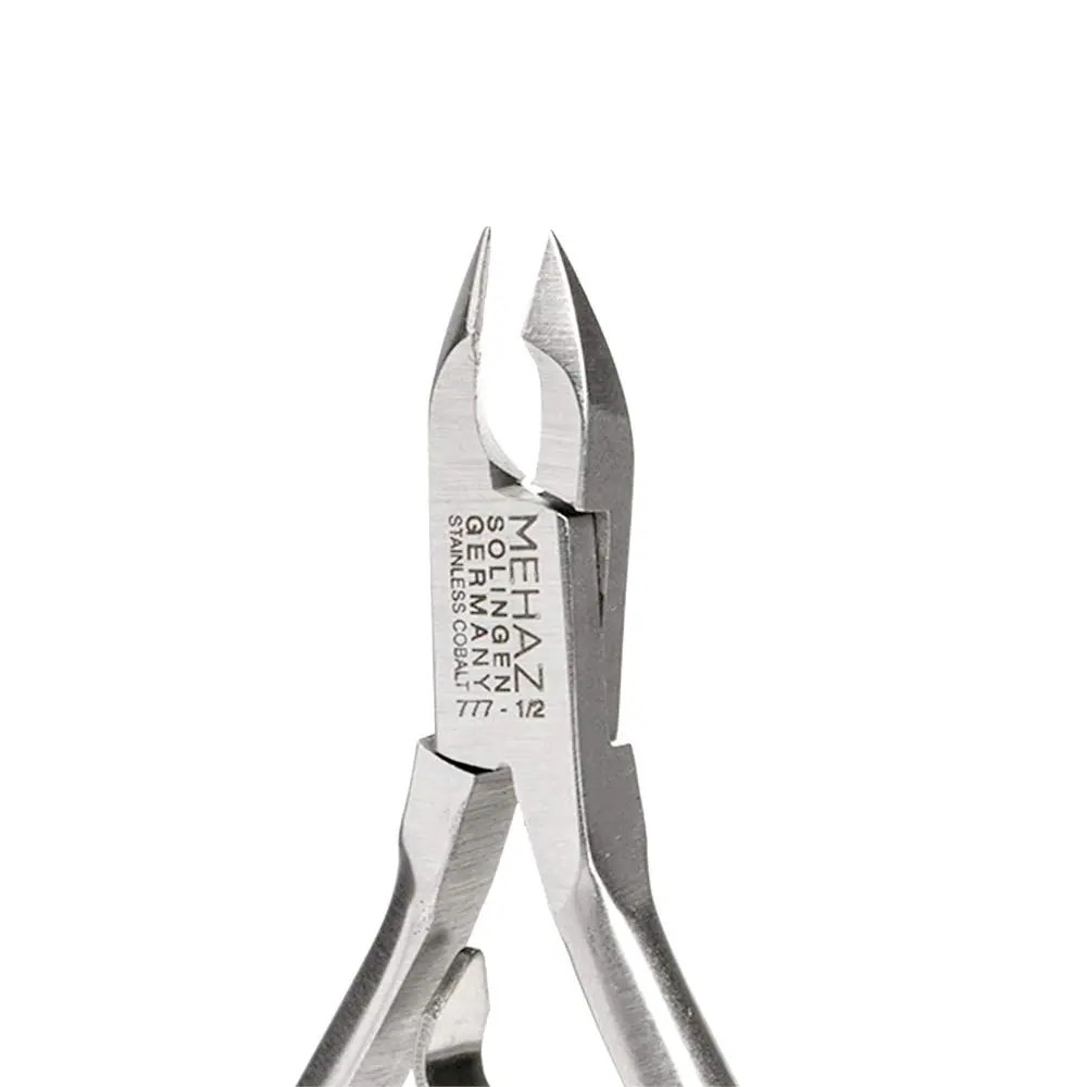 Mehaz Cuticle Nipper 777 1/2 Jaw Stainless Steel Cobalt 4" Handle | Precise Nail Trimming Tool - view 5