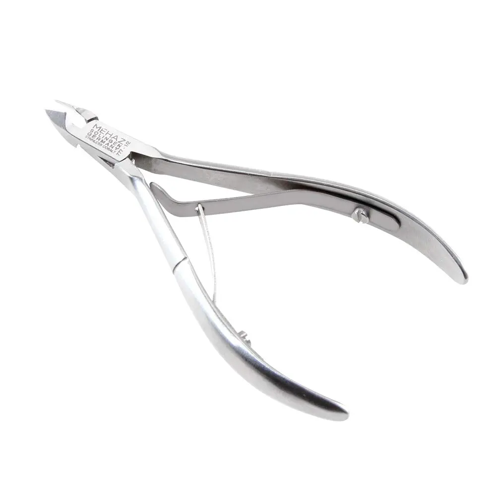 Mehaz Cuticle Nipper 777 1/2 Jaw Stainless Steel Cobalt 4" Handle | Precise Nail Trimming Tool - main product image