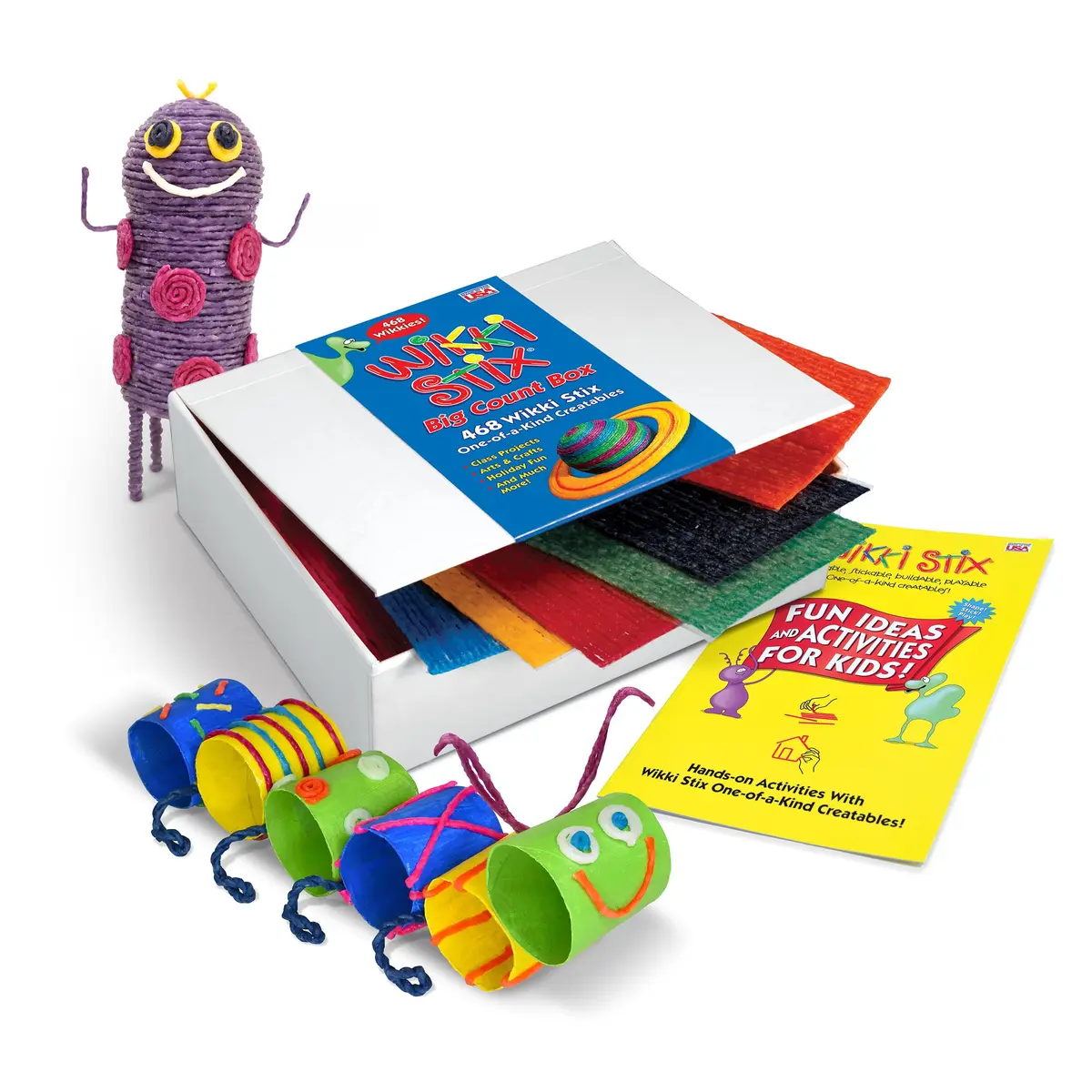 Wikki Stix Big Count Box, 468 Creatables in 13 Colors | Creative Arts & Crafts Toy for Kids - main product image