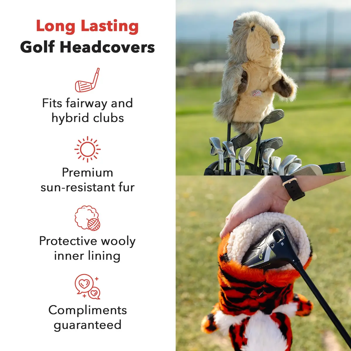 Daphne's Headcovers Lady Bug Hybrid Headcover | Premium Golf Club & Fairway Cover | Stylish Club Protection for Men & Women - view 6