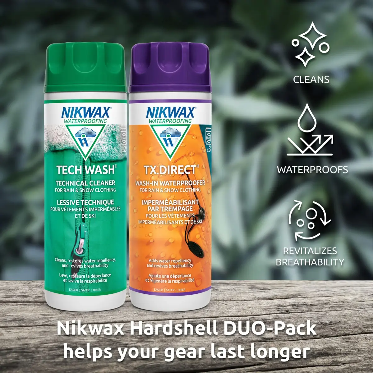 Nikwax Hardshell Cleaning & Waterproofing Duo-Pack 300ml (10.14 Fl Oz) | Restores Water Repellency & Breathability - view 3