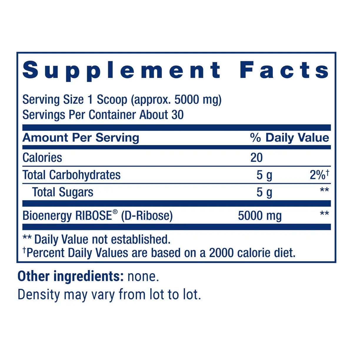 Life Extension D-Ribose Powder 150 Grams | Cellular Energy Support - view 3