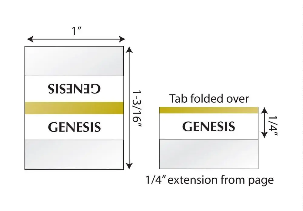 tabbies Gold-Edged Bible Indexing Tabs, Old & New Testament, 80 Tabs | Durable, Self-Adhesive, Classic Gold Finish - view 2