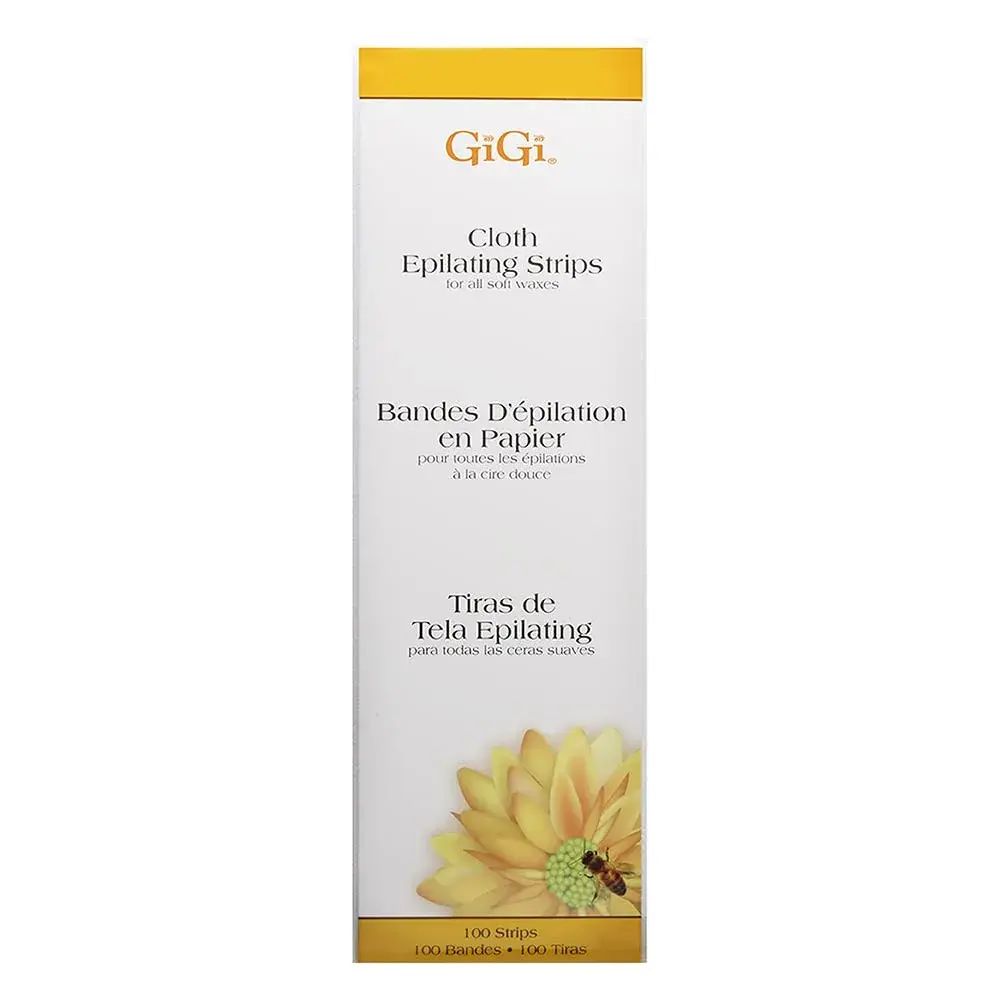 Gigi Cloth Epilating Wax Strips for Face & Bikini Line, 100 Count | Non-Woven Hair Removal Strips - main product image