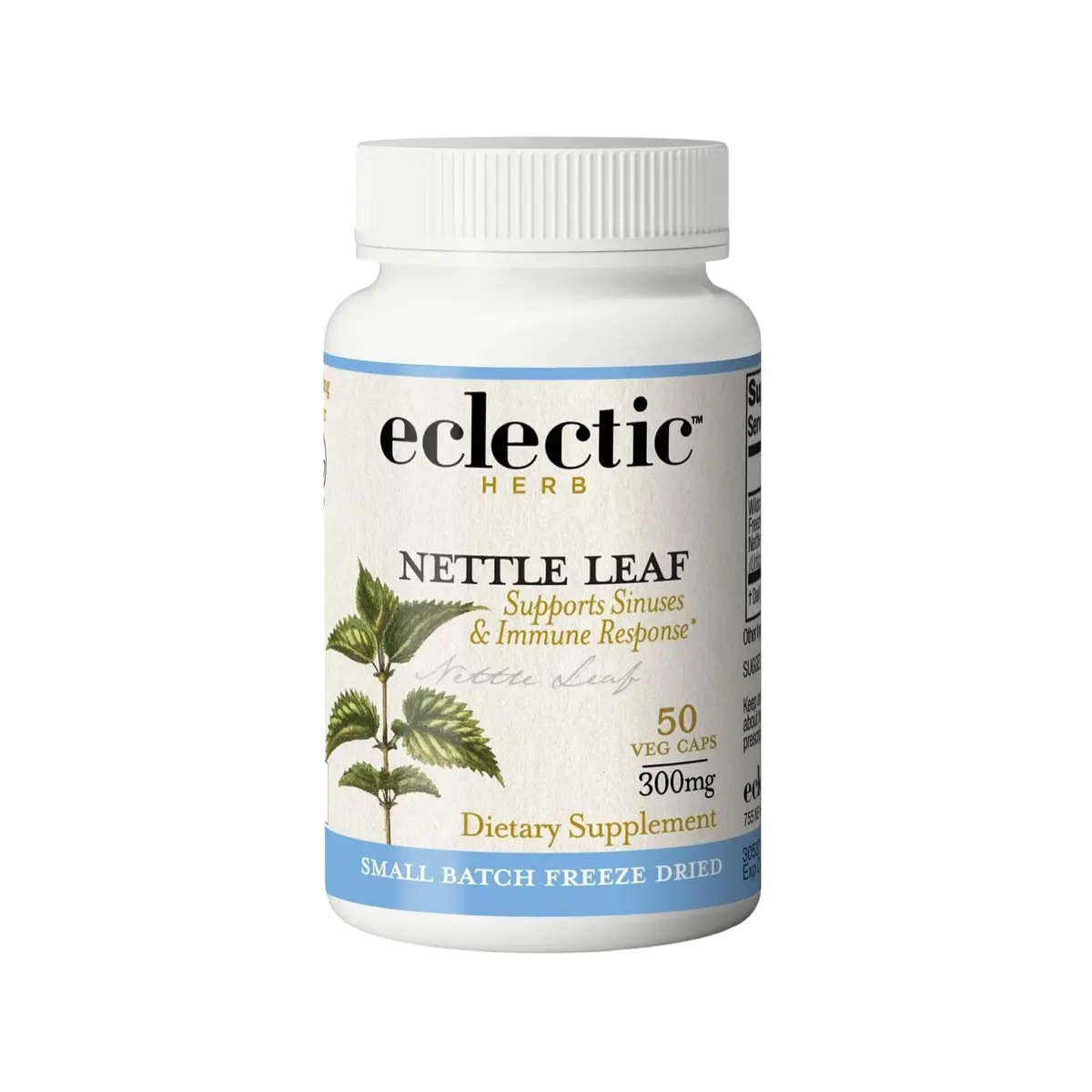 Eclectic Herb Raw Freeze-Dried Non-GMO Nettle Leaf | Supports Sinuses & Respiratory Wellness (50 Veg Caps) - main product image