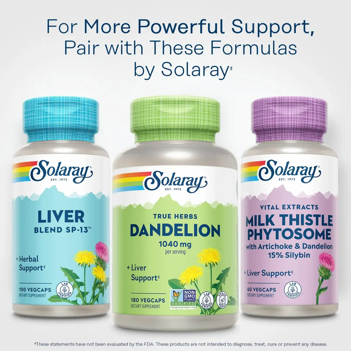 Solaray Dandelion Root 1040 mg (180 Count) | Liver, Kidney & Digestion Support | Non-GMO, Vegan - view 6