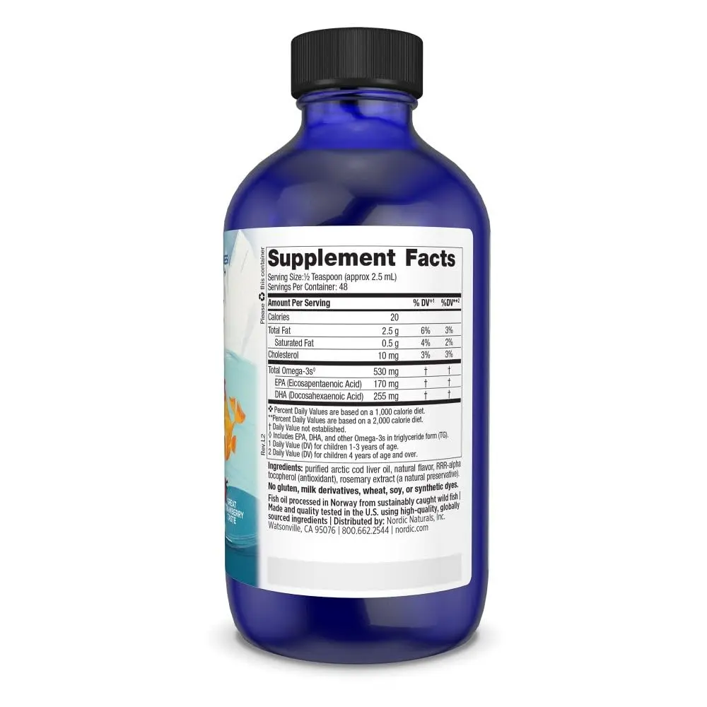 Nordic Naturals Children's DHA 530 mg Omega-3 Fish Oil Strawberry 4 oz | Supports Brain & Immune Development - view 2