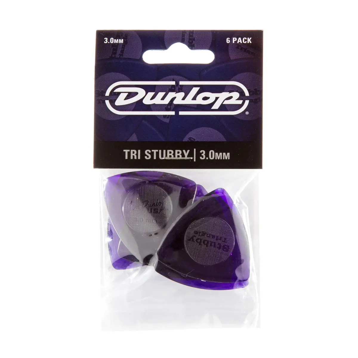 Jim Dunlop Tri Stubby 3.0mm Guitar Picks - 6 Pack | Bright, Contoured Lexan Picks for Powerful Attack - view 4