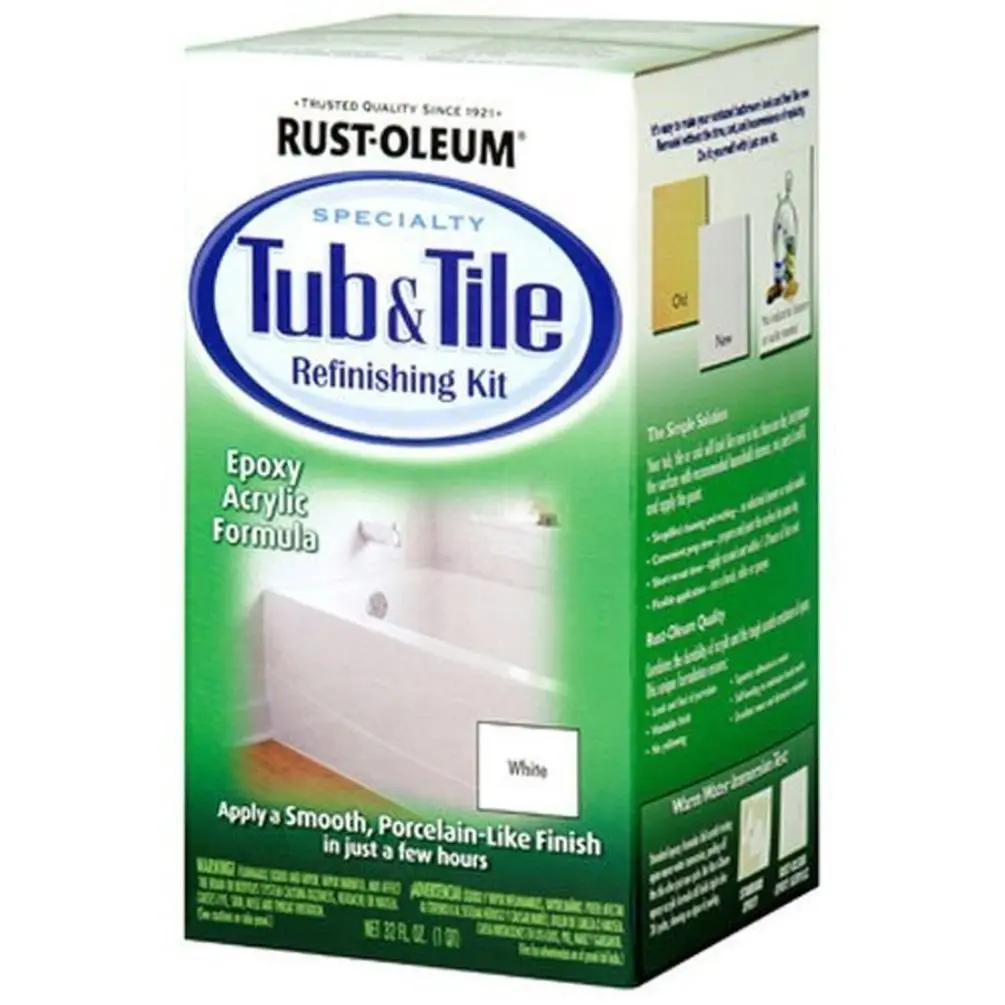 Rust-Oleum Tub & Tile Refinishing Kit 32 Fl Oz | Durable Acrylic & Epoxy Coating for High Moisture Areas - main product image