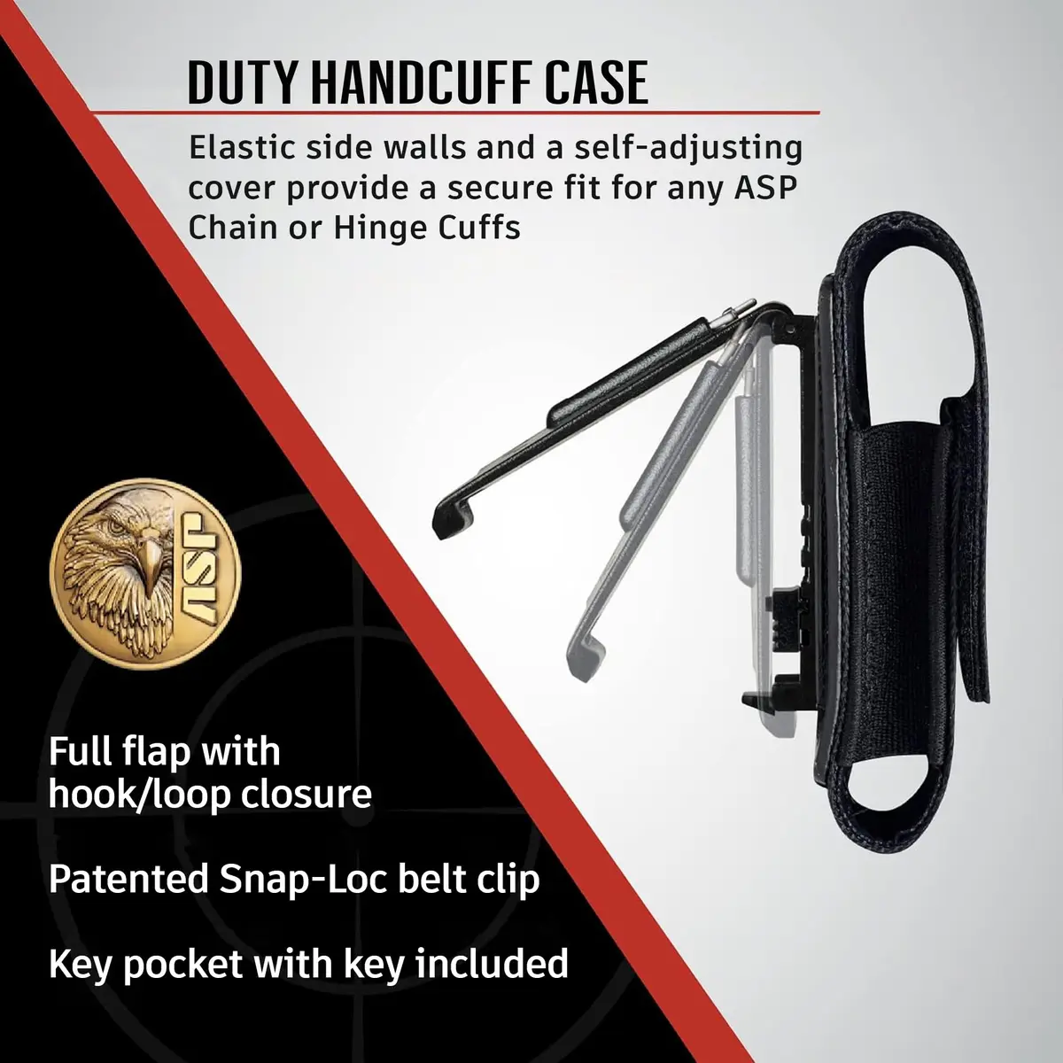 ASP Duty Handcuff Case for ASP Chain or Hinge Handcuffs | Ballistic Duty Belt Accessory - view 2