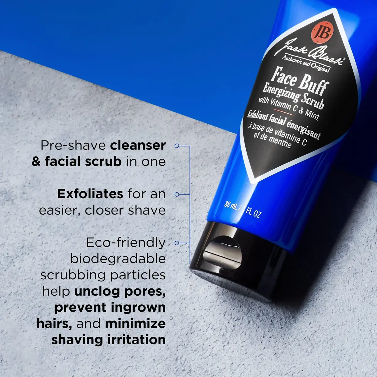 Jack Black Face Buff Energizing Scrub 3 Fl Oz | Exfoliating Mens Face Wash for Smooth Skin - view 3
