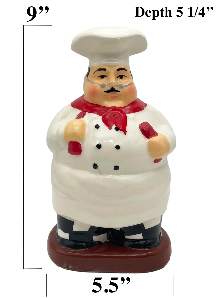 ACK Fat Chef Hand Painted Ceramic Utensil Jar | Modern Kitchen Decor & Storage (70-120 chars) - view 5