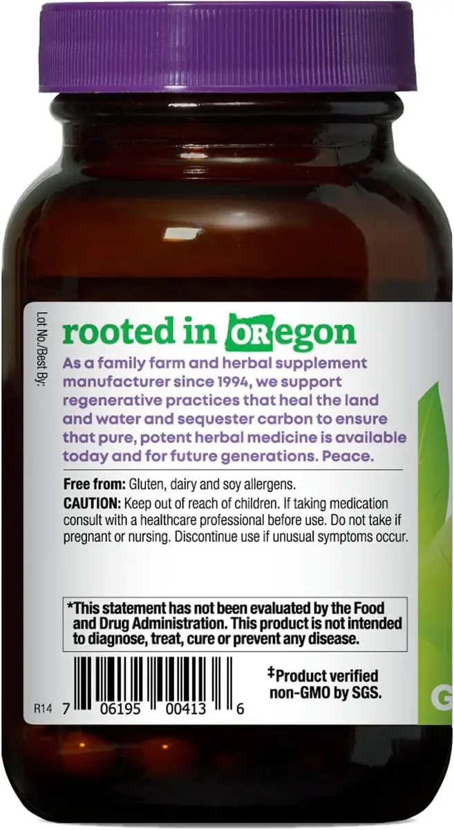 Oregon's Wild Harvest Bilberry Herbal Supplement Vegan Capsules 60 Count | Supports Healthy Vision - view 3