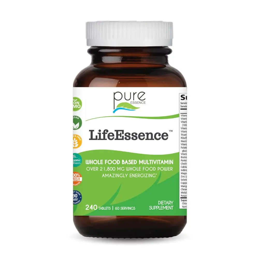 PURE ESSENCE LABS LifeEssence Multivitamin for Women and Men - 240 Tablets | Supports Cellular Energy & Immunity - main product image
