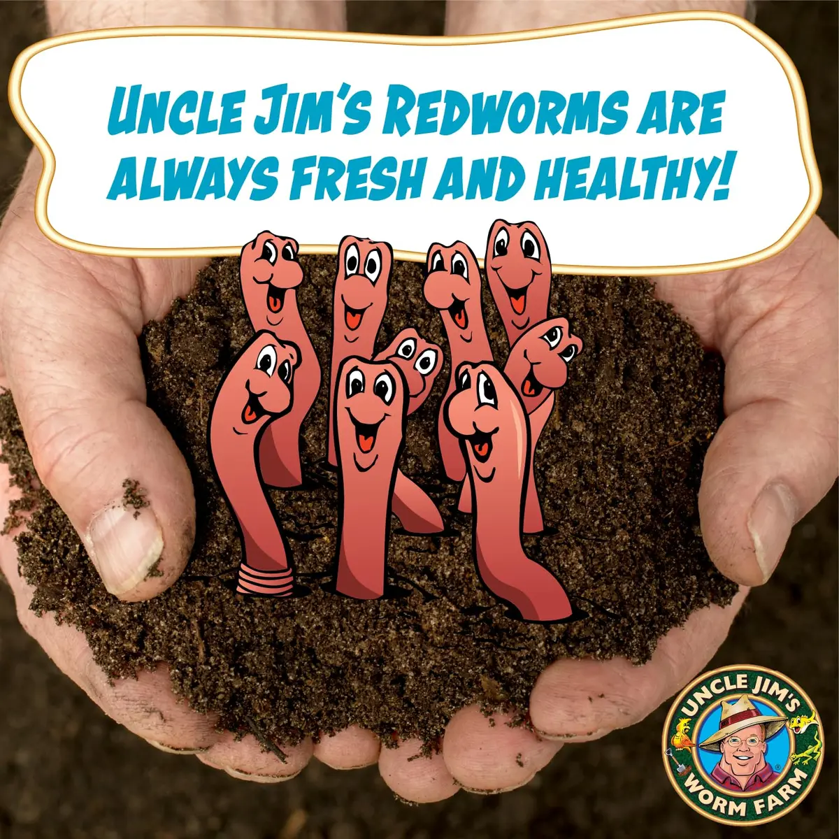 Uncle Jim's Worm Farm 1000 Count Red Wiggler Composting Worms for Garden & Fishing | Organic Soil Enhancer - view 4