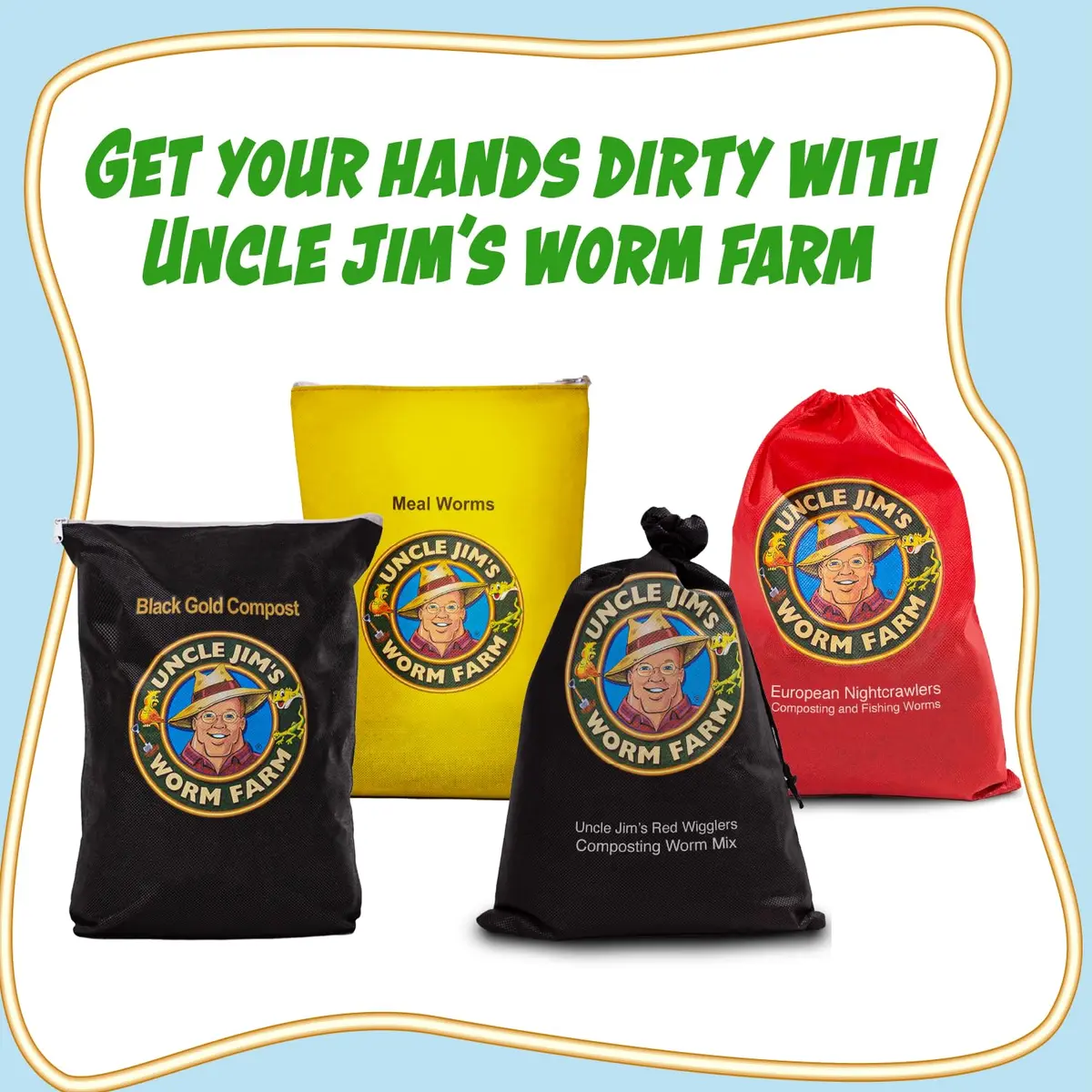 Uncle Jim's Worm Farm 1000 Count Red Wiggler Composting Worms for Garden & Fishing | Organic Soil Enhancer - view 7