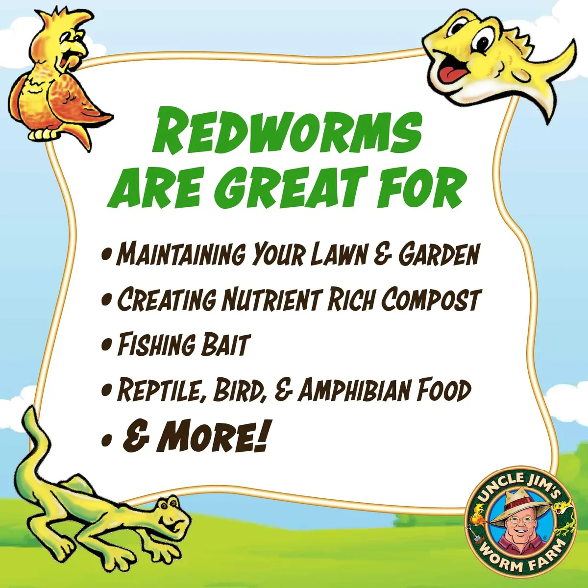 Uncle Jim's Worm Farm 1000 Count Red Wiggler Composting Worms for Garden & Fishing | Organic Soil Enhancer - view 3