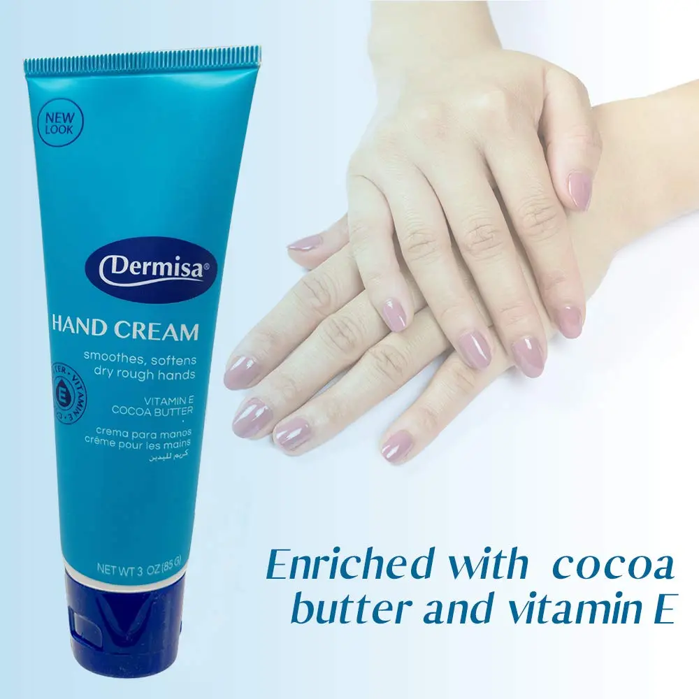 Dermisa Hand Cream with Cocoa Butter, Vitamin E & Collagen | Fast-Absorbing Moisturizer for Dry, Rough Hands - 3 Oz - view 3