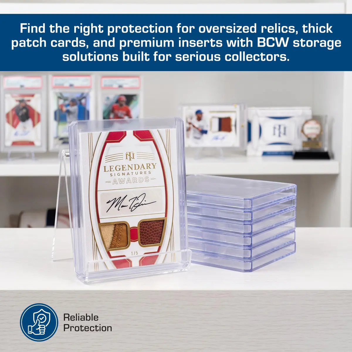 BCW 240 Pt Thick Card Topload Holders for Relic and Patch Cards | Protect & Display Thick Cards - view 6