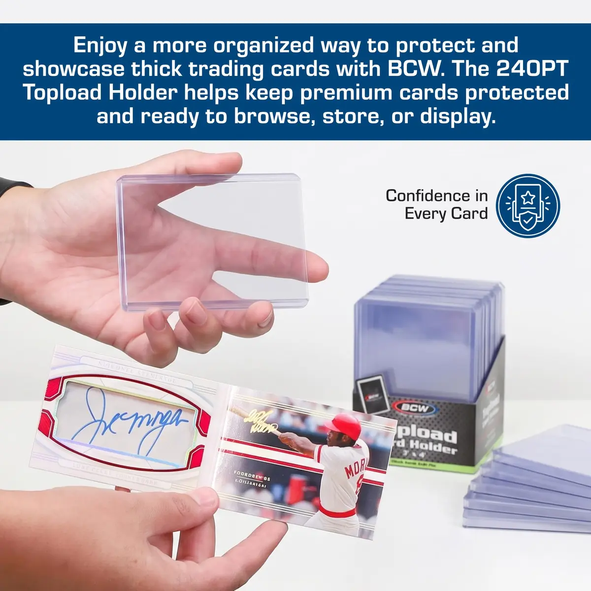 BCW 240 Pt Thick Card Topload Holders for Relic and Patch Cards | Protect & Display Thick Cards - view 7