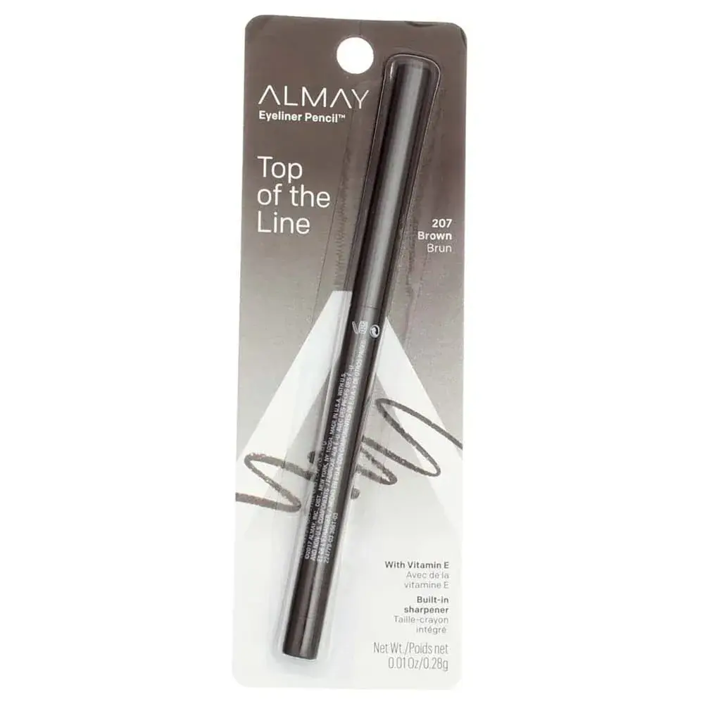 Almay All-Day Eyeliner Pencil, 207 Brown, 0.01 oz | Waterproof Matte Finish - main product image