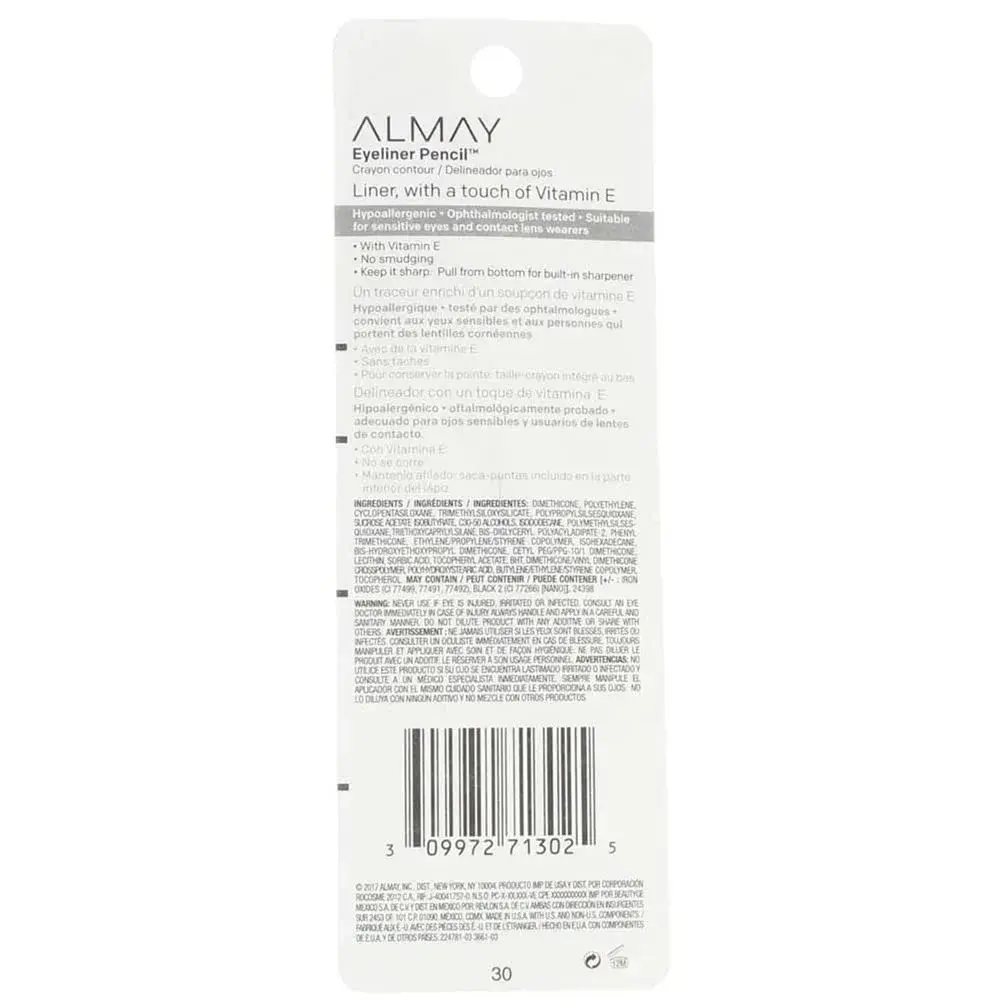 Almay All-Day Eyeliner Pencil, 207 Brown, 0.01 oz | Waterproof Matte Finish - view 2