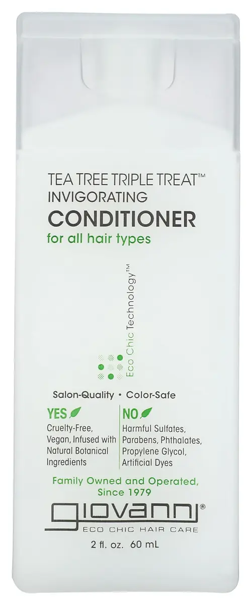 GIOVANNI Tea Tree Triple Treat Invigorating Conditioner 2 Fl Oz | Nourishes & Restores Hair - main product image