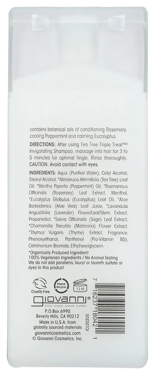 GIOVANNI Tea Tree Triple Treat Invigorating Conditioner 2 Fl Oz | Nourishes & Restores Hair - view 2