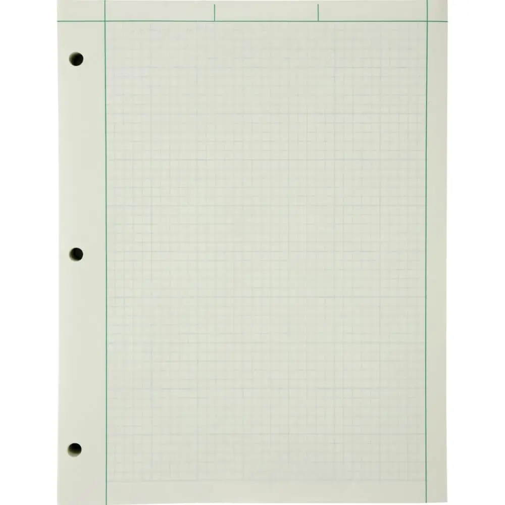 Ampad Engineer Pad Green 21.6 cm x 27.9 cm (8.5" x 11") | 200 Sheet Quad Ruled Pad for Technical Drawings - main product image