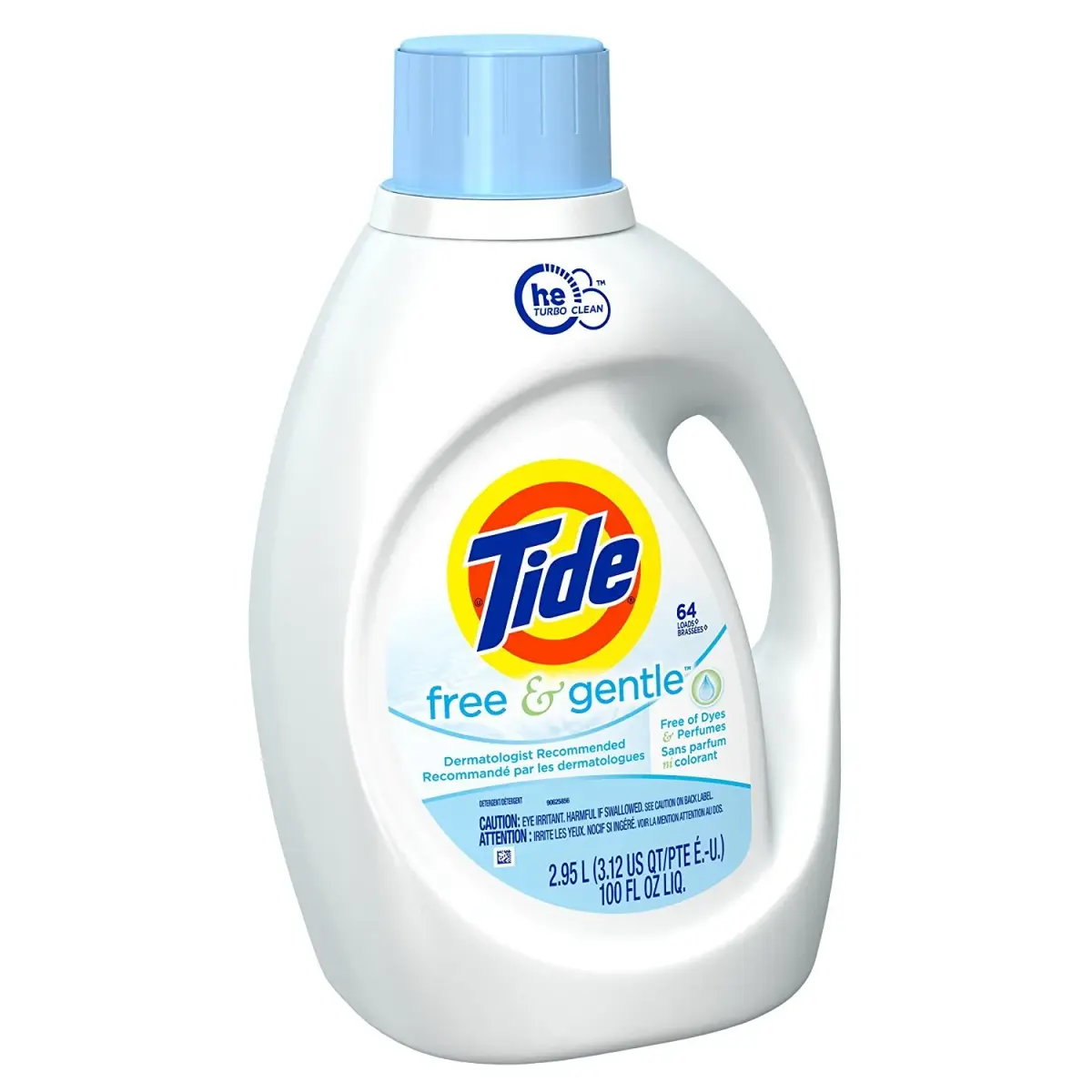 Tide Free and Gentle HE Liquid Laundry Detergent, 100 oz (2.96 L) | Hypoallergenic for Sensitive Skin - view 2