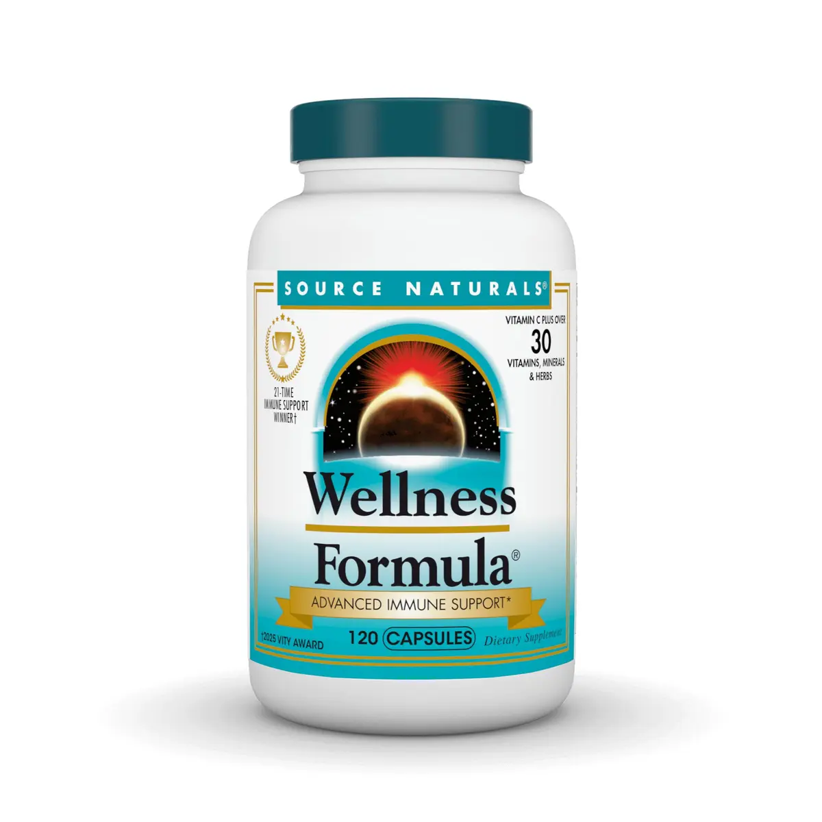 Source Naturals Wellness Formula, 120 Capsules | Advanced Immune Support with Herbs & Vitamins - main product image