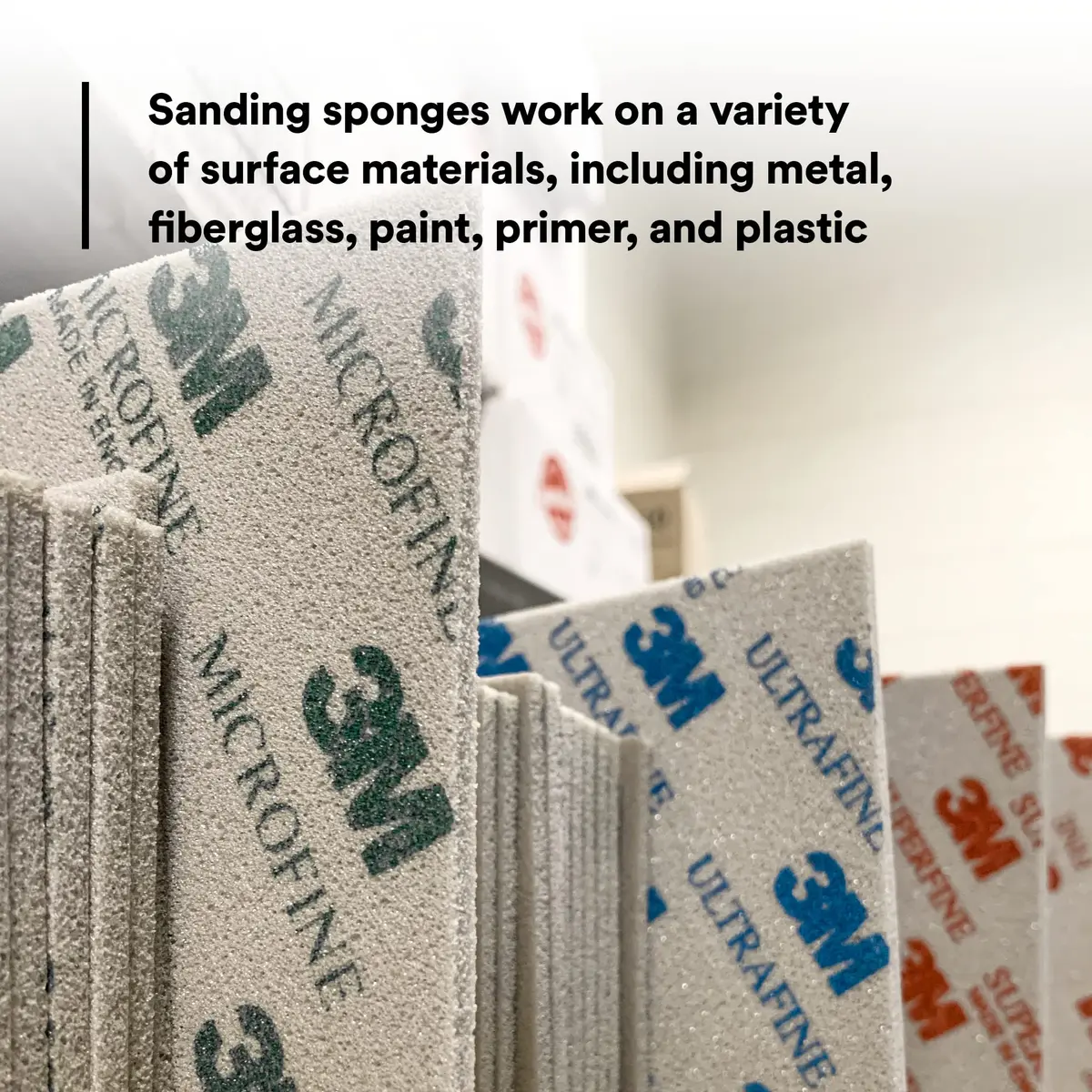 3M Softback Sanding Sponge 02602 4 1/2 x 5 1/2 in | Superfine Grit, Fast Cutting, Waterproof for Precision Hand Sanding - view 8