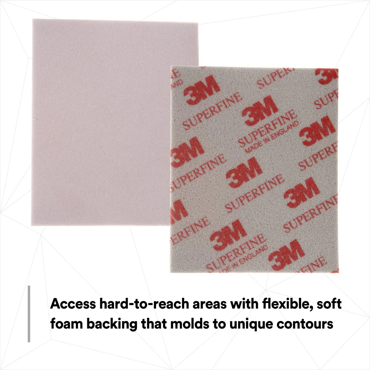 3M Softback Sanding Sponge 02602 4 1/2 x 5 1/2 in | Superfine Grit, Fast Cutting, Waterproof for Precision Hand Sanding - view 4
