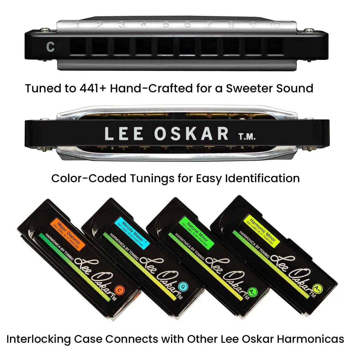Lee Oskar Major Diatonic Harmonica, Key of G, 6-Hole - 15.24 cm (6 inches) - view 4