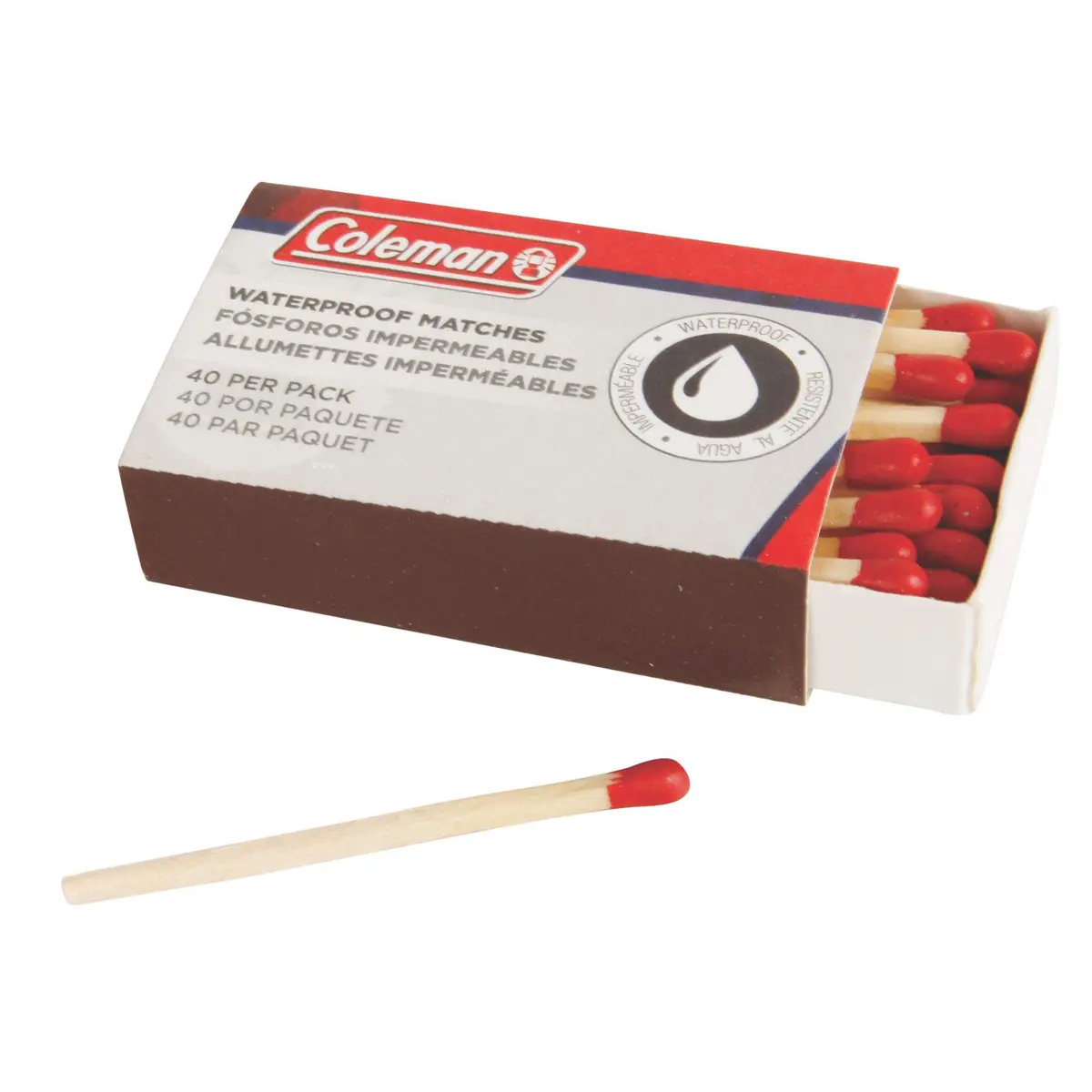 Coleman Waterproof Matches 4 Pack | Extra-Large Match Heads, Waterproof Strike Surface (2.2" x 1.4" x 0.8") - view 2