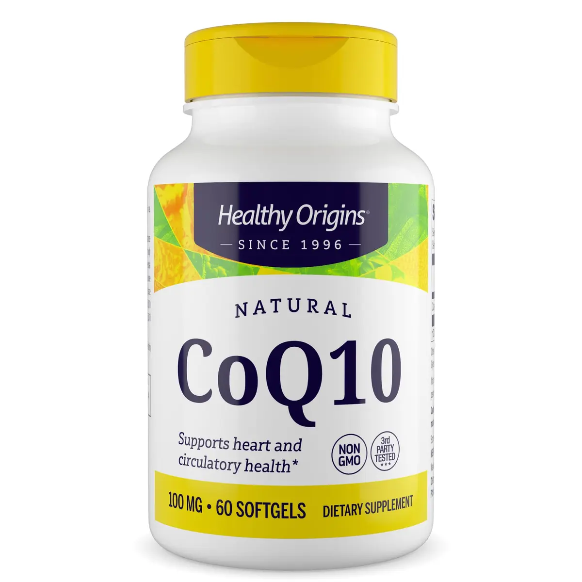 Healthy Origins CoQ10 100 mg Softgels 60 Count | Cellular Energy Production Support - main product image