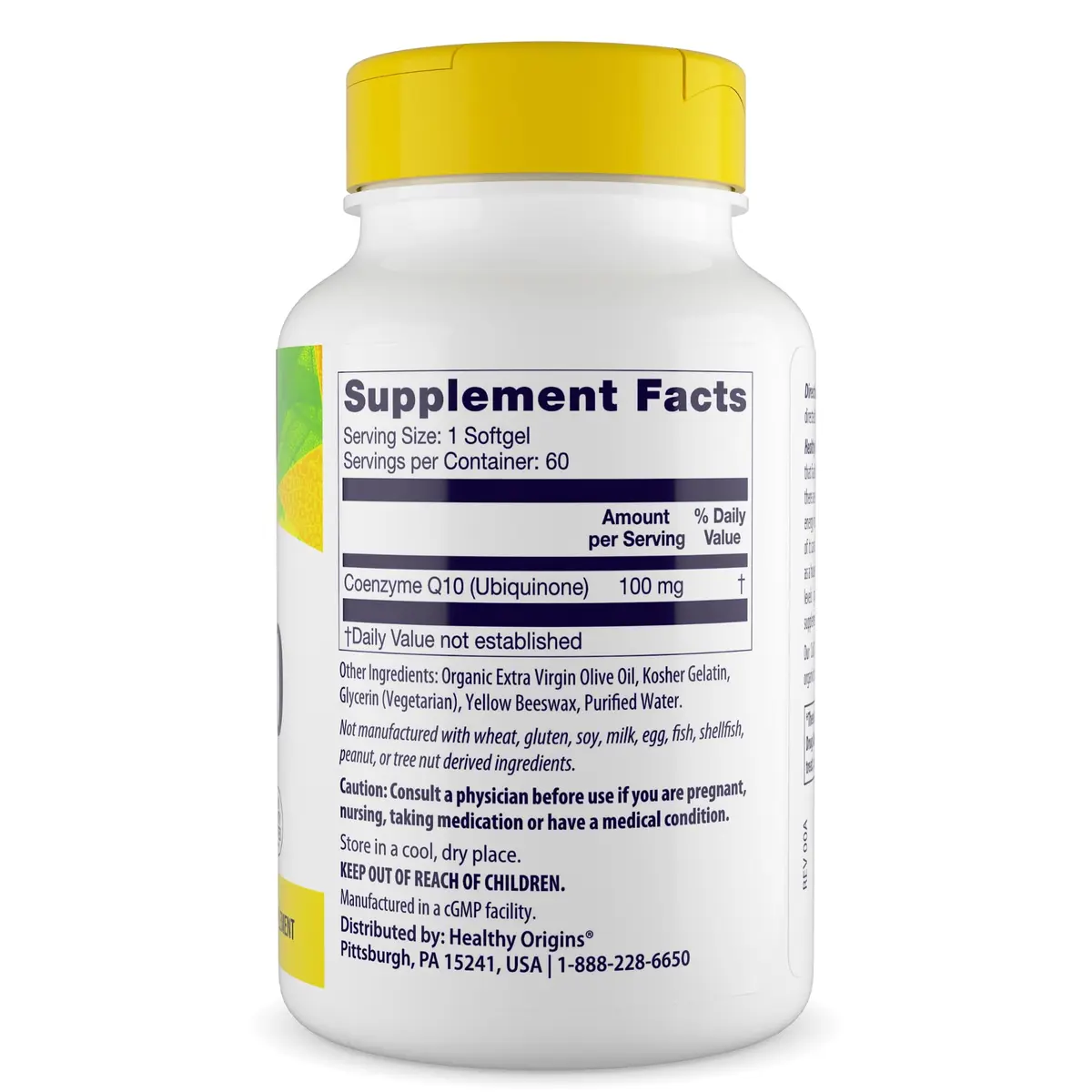 Healthy Origins CoQ10 100 mg Softgels 60 Count | Cellular Energy Production Support - view 2