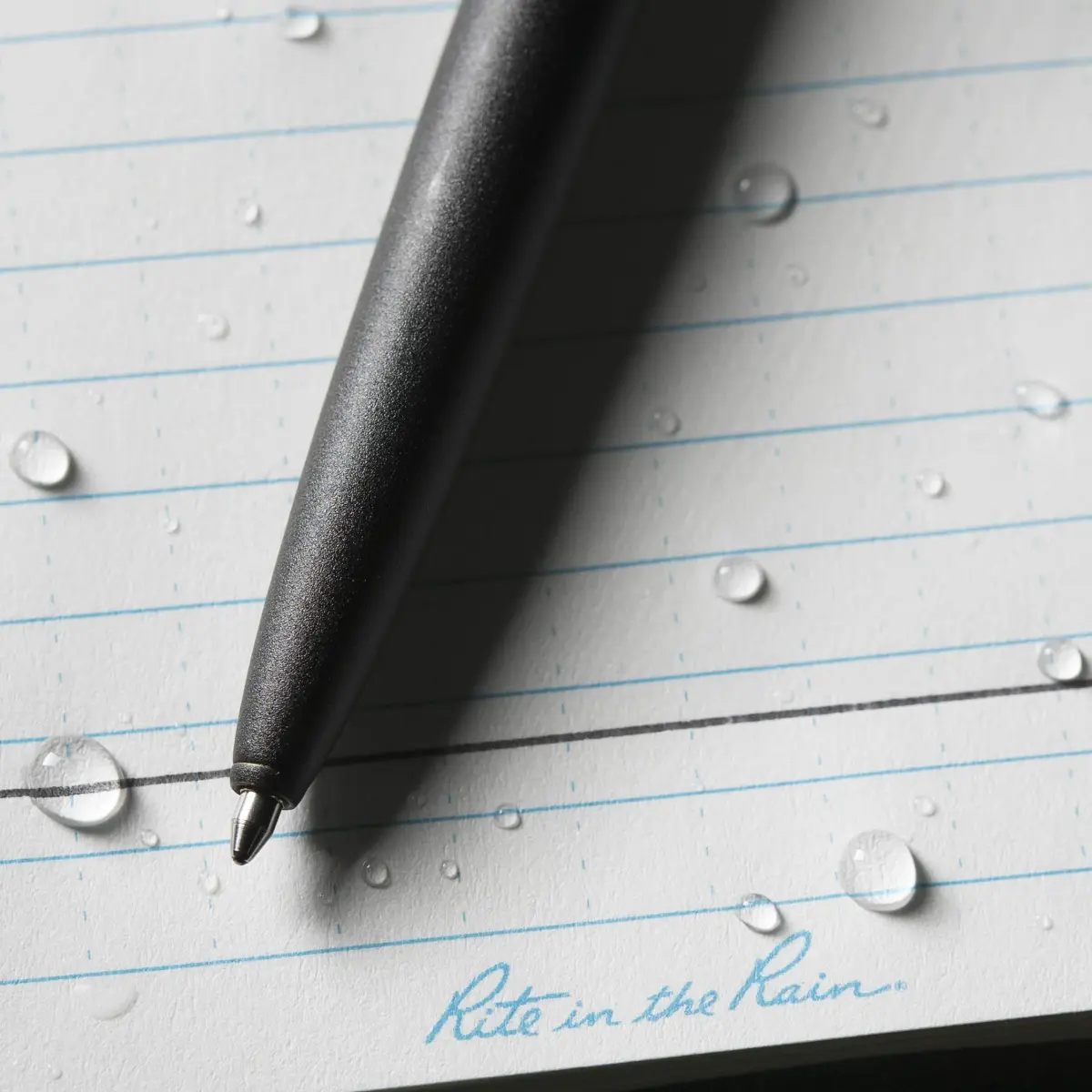 Rite in the Rain Black Metal Clicker Pen 12.7cm (5 in) | Writes on Wet Paper & Upside Down - view 7