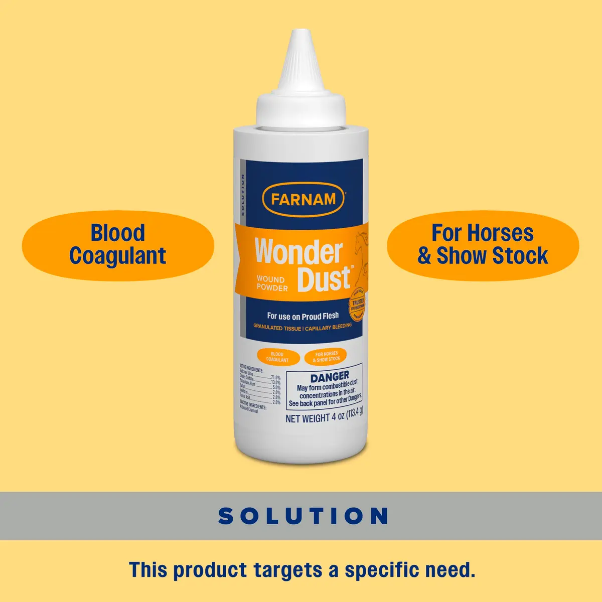 Farnam Wonder Dust Wound Powder 4 oz | Blood Coagulant for Horses & Livestock - view 6